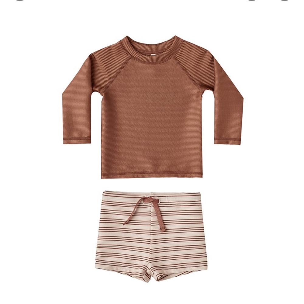 Rylee + Cru Striped Rashguard Set - Picture 2 of 6